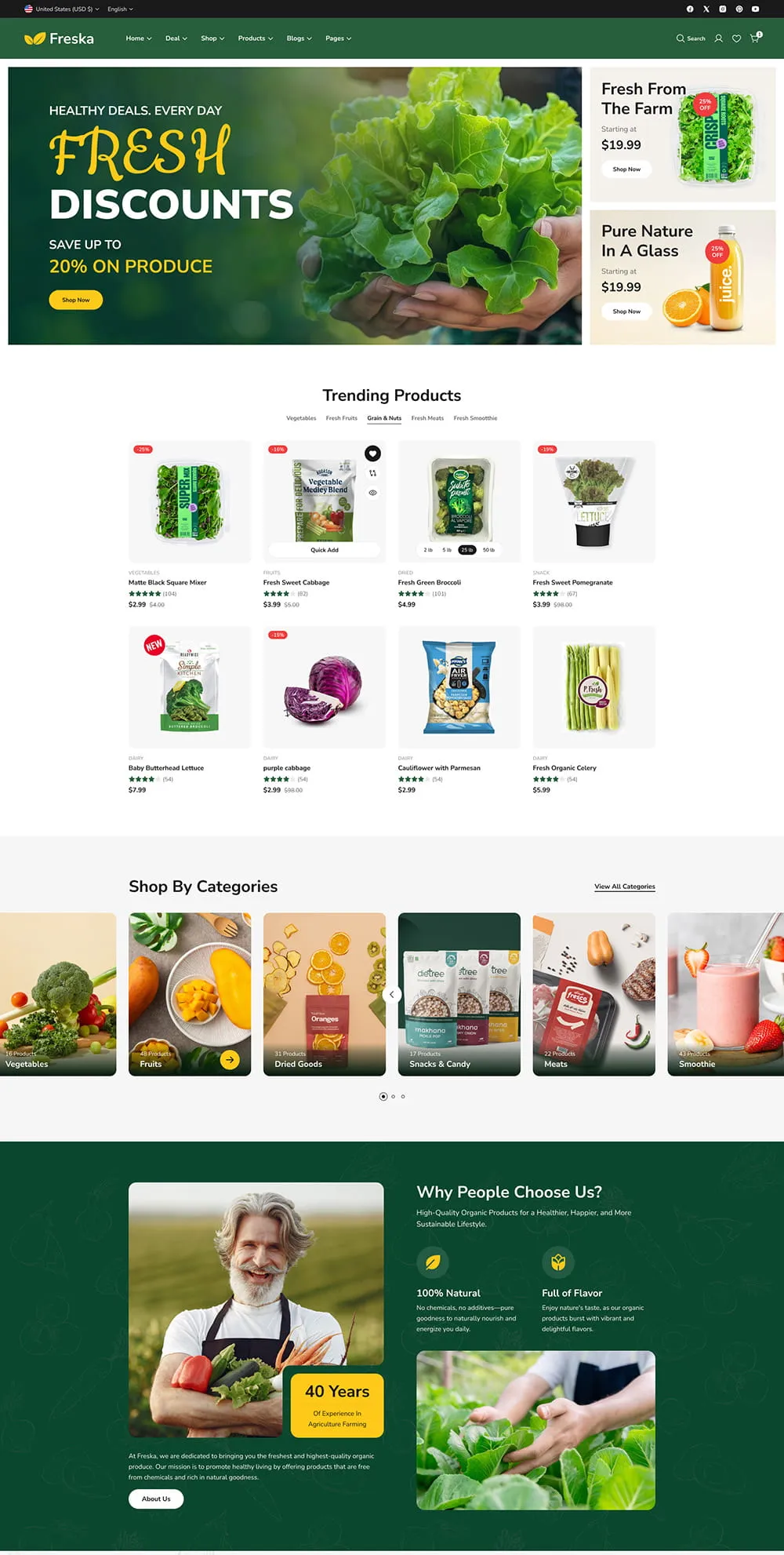 Fresh produce online store
