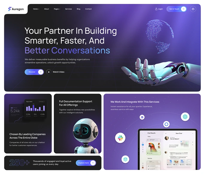 AI agency landing page